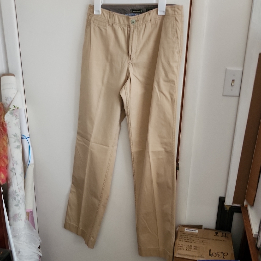 Eddie Bauer Womens Tan Chinos 8 Tall Stretch